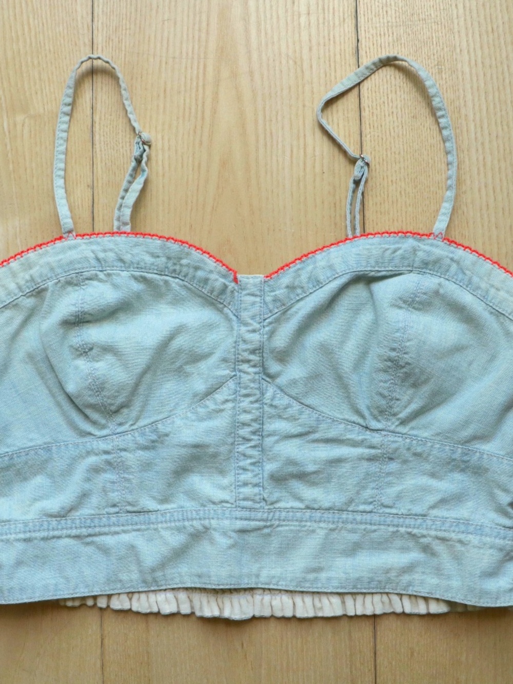 American Eagle denim crop top
